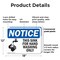 Signmission This Sink For Hand Washing Only With Symbol, 18 in W x Rectangle, Plastic OS-2PACK-NS-P-1218-L-16705 - alternate 2
